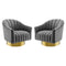 Buoyant Swivel Chair Performance Velvet Set of 2