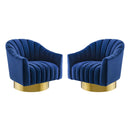 Buoyant Swivel Chair Performance Velvet Set of 2