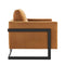 Posse Performance Velvet Accent Chair Black Cognac