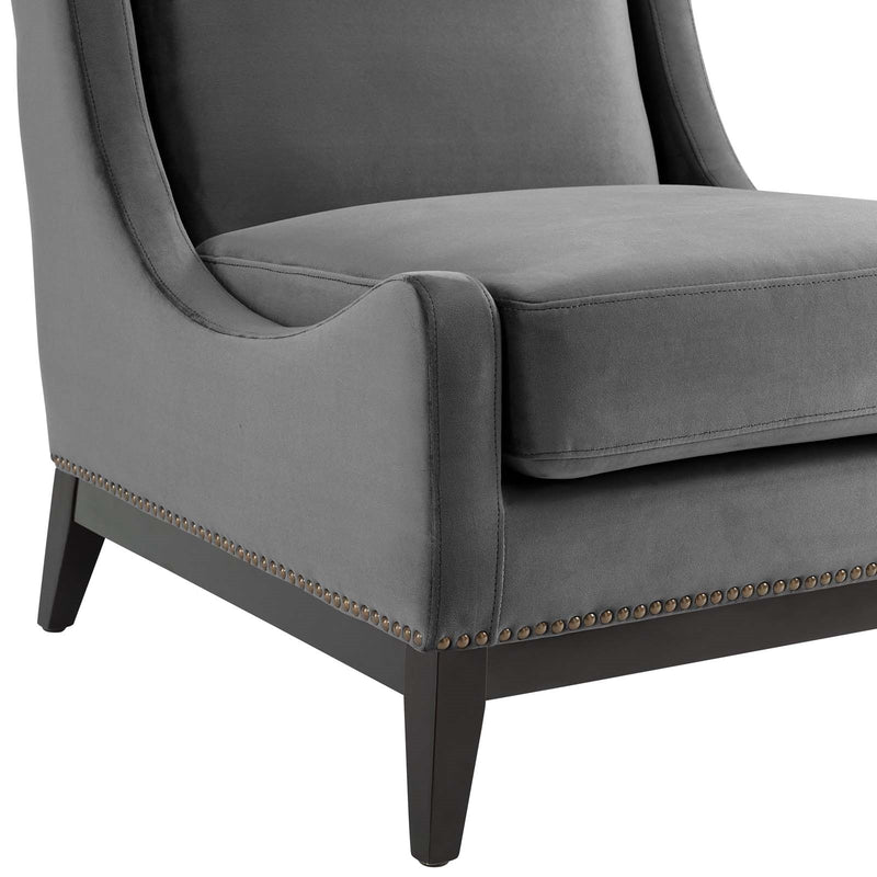 Confident Lounge Chair Upholstered Performance Velvet Set of 2