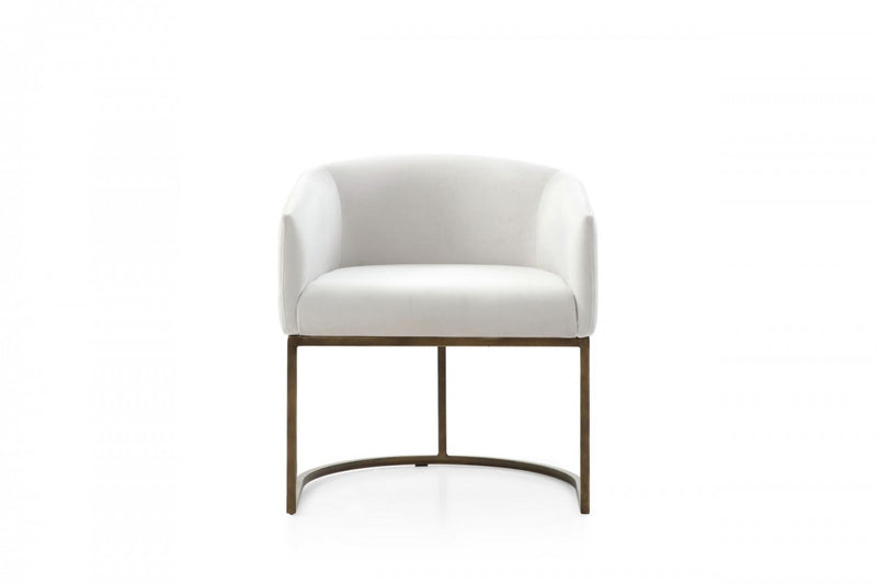 Modrest Elisa - Modern Velvet & Brass Dining Chair