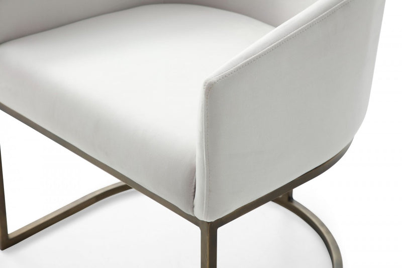 Modrest Elisa - Modern Velvet & Brass Dining Chair