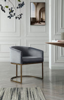 Modrest Elisa - Modern Velvet & Brass Dining Chair