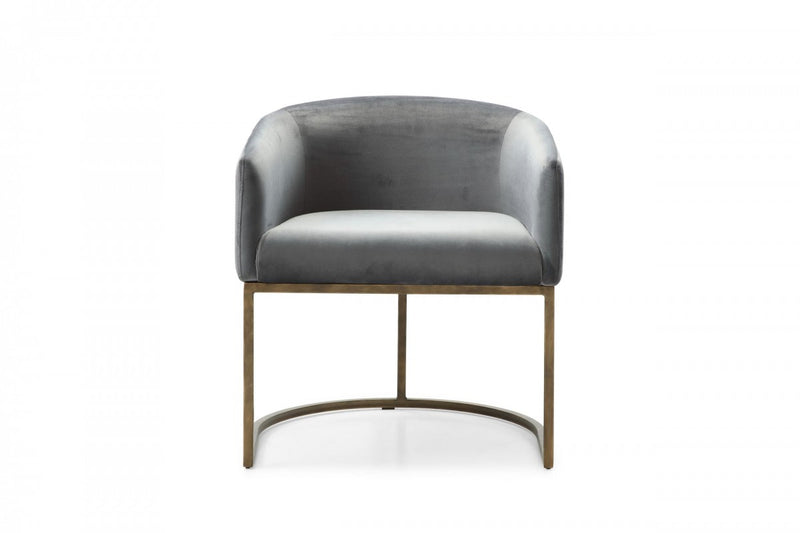 Modrest Elisa - Modern Velvet & Brass Dining Chair