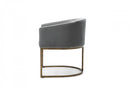 Modrest Elisa - Modern Velvet & Brass Dining Chair