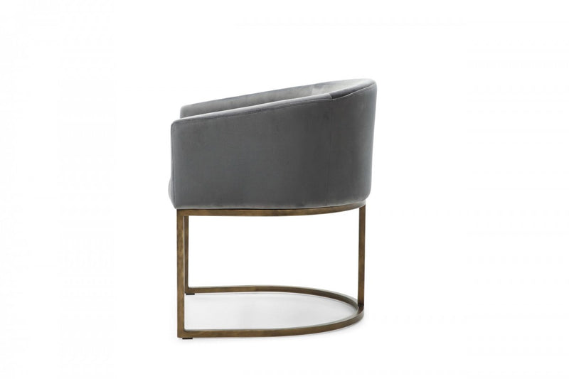 Modrest Elisa - Modern Velvet & Brass Dining Chair