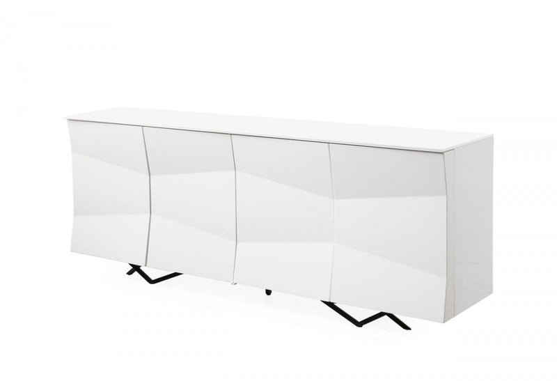 Modrest Ely - Modern White High Gloss Buffet