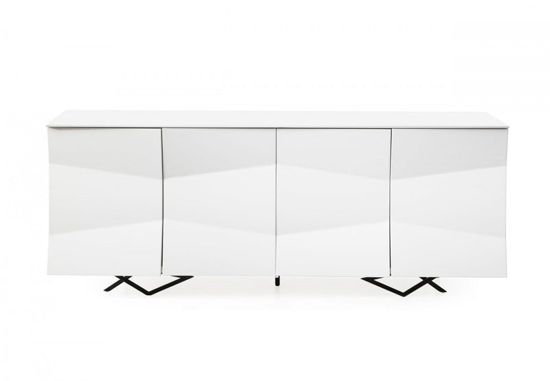 Modrest Ely - Modern White High Gloss Buffet