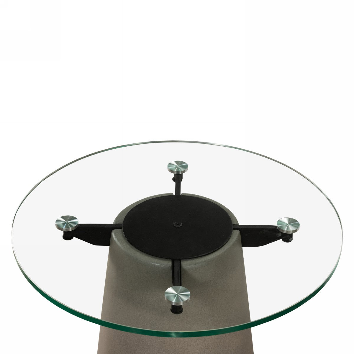 Nova Domus Essex - Contemporary Concrete, Metal and Glass Coffee Table