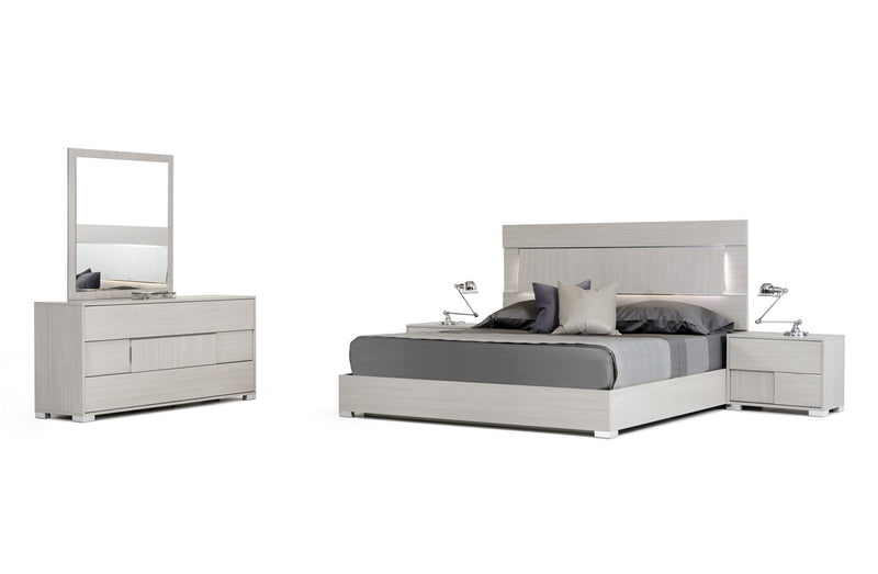 Modrest Ethan Italian Modern Grey Bedroom Set by Hollywood Glam