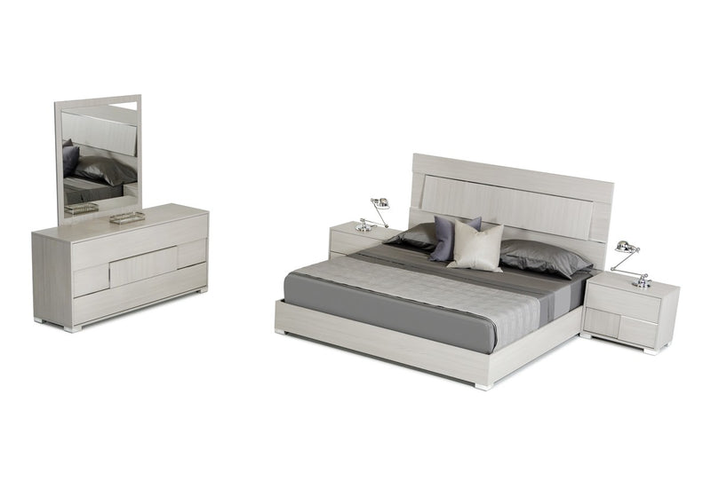 Modrest Ethan Italian Modern Grey Bedroom Set by Hollywood Glam