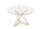 Modrest Ashland Modern Glass Round Dining Table