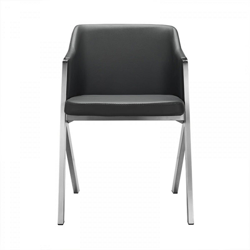 Darcy - Modern Grey Leatherette Dining Chair (Set of 2)