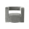 Modrest Fanny - Modern Swivel Grey Velvet Accent Chair