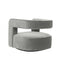 Modrest Fanny - Modern Swivel Grey Velvet Accent Chair