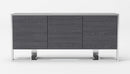 Modrest Fauna - Modern Elm Grey & Stainless Steel Buffet