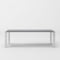 Modrest Fauna - Modern Elm Grey & Stainless Steel Chrome Dining Table