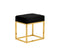 Modrest Downey Blue Velvet & Gold Stool Ottoman