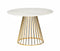 Modrest Holly Modern White & Gold Round Dining Table