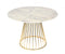 Modrest Holly Modern White & Gold Round Dining Table