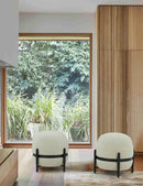 Divani Casa Fouston - Contemporary White Sherpa Ottoman