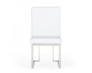Modrest Fowler - Modern White Leatherette Dining Chair Set of 2