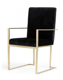 Modrest Fowler - Modern Black Velvet Dining Chair