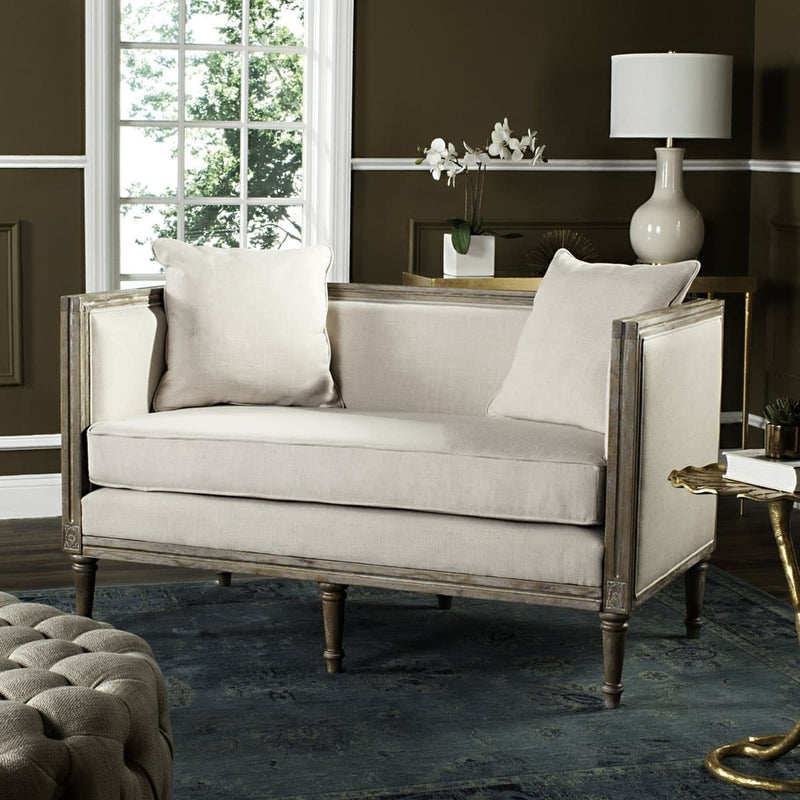 Leandra Rustic French Country Settee