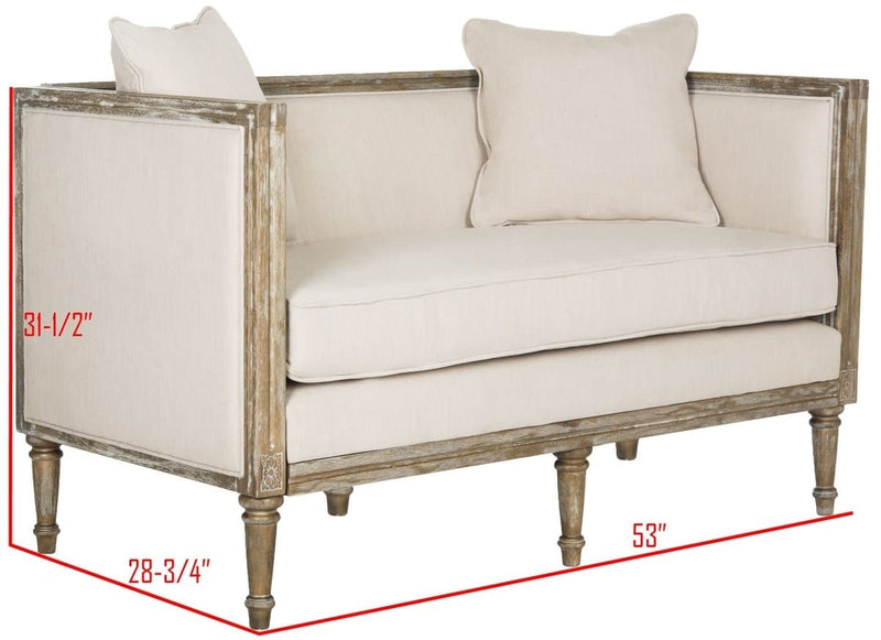Leandra Rustic French Country Settee