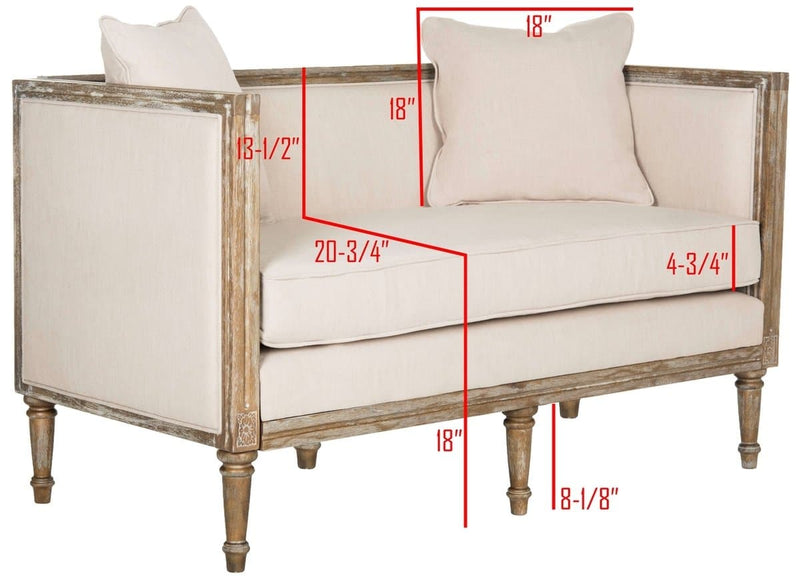Leandra Rustic French Country Settee