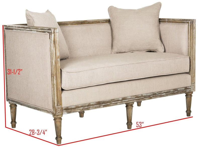 Leandra Rustic French Country Settee