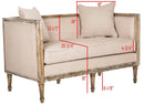Leandra Rustic French Country Settee
