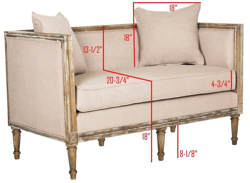 Leandra Rustic French Country Settee