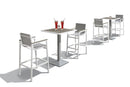 Renava Gulf Outdoor White & Grey Bar Table Set