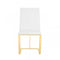 Modrest Frankie - Contemporary White & Gold Dining Chair