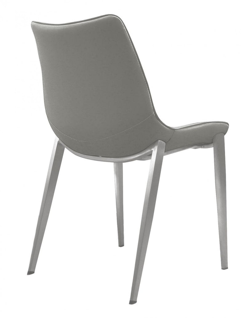 Modrest - Modern Grey Eco-Leather Dining Chair (Set of 2)