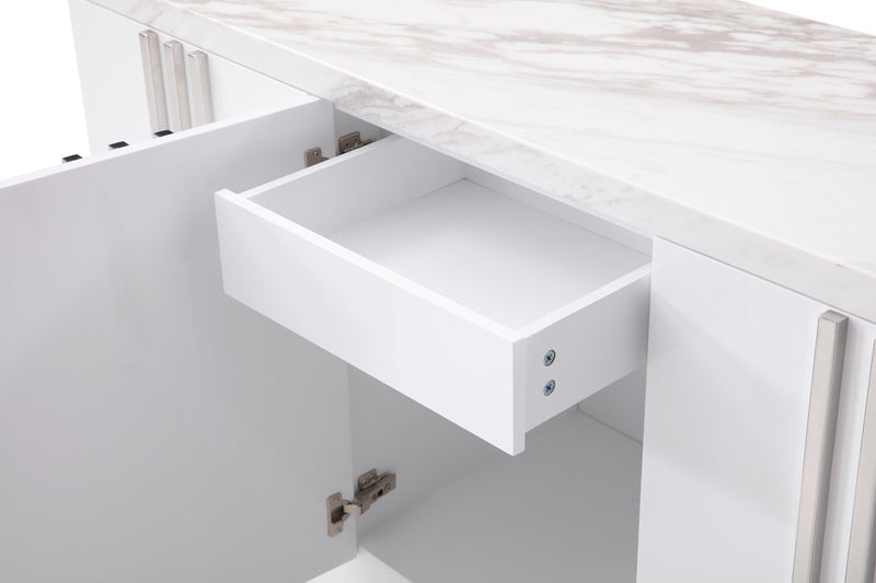 Modrest Kingsley Modern Marble & Stainless Steel Buffet