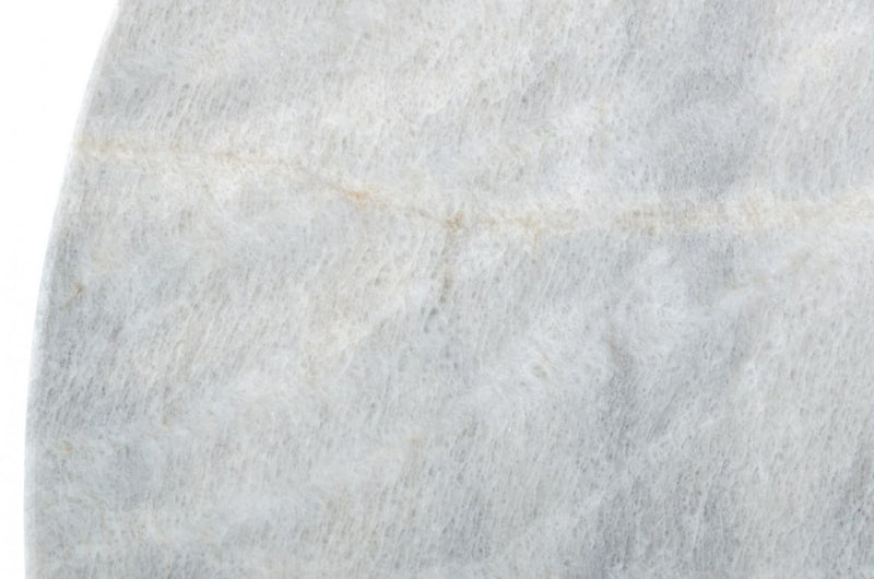 Modrest Gabbro High - Glam White Marble and Gold Coffee Table