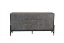 Modrest Gabrielle - Contemporary Walnut & Gold Buffet