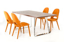 Eugene - Modern Orange Fabric Dining Chair (Set of 2)