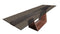 Modrest Babia Modern Smoked Glass & Walnut Extendable Dining Table