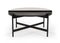 Modrest Gemini Modern White Terrazzo Concrete & Black Metal Coffee Table