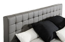 Modrest Gemma Modern Grey Leatherette Bed