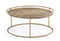Modrest Gilcrest - Glam Brown and Gold Marble Coffee Table  by Hollywood Glam