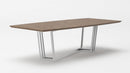 Modrest Gilroy - Modern Walnut & Stainless Steel Dining Table