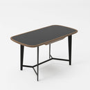 Modrest Girard - Modern Walnut & Black Glass Desk