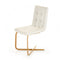 Haslet - Modern White & Rosegold Dining Chair (Set of 2)