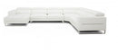 Divani Casa Hawkey - Contemporary White Full Leather U Shaped Left Facing Sectional Sofa