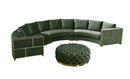 Divani Casa - Ritner Modern Velvet Curved Sectional Sofa