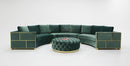 Divani Casa - Ritner Modern Velvet Curved Sectional Sofa
